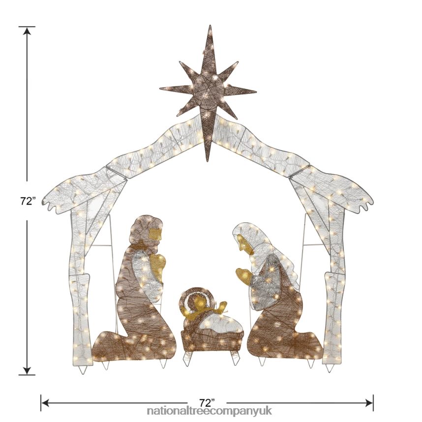 decoration | National Tree Company 72in Nativity Scene with White LED Lights F2L4F587